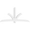 Ekena Millwork Davenport Architectural Grade PVC Gable Bracket, 108"W x 54"H x 6"D x 6"F, 12/12 Pitch GBP108X54X0606DAV00 - alternate 3